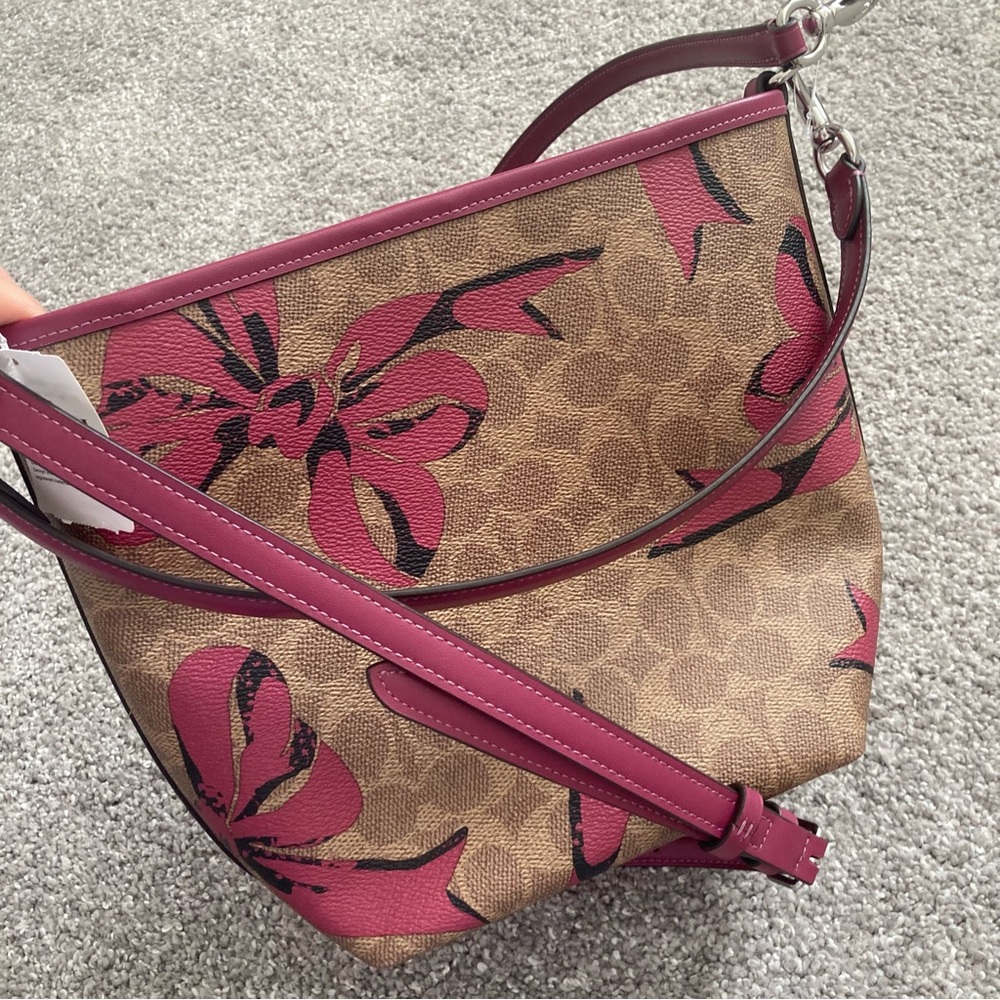 Coach bow print city bucket bag NWT CY651 - Picture 3 of 9